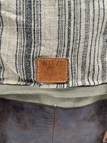 Will Leather Goods River Dome Rucksack Backpack Canvas Leather Multi Color - Picture 5 of 16