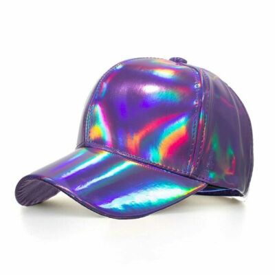Reflective Baseball Cap Hat Shiny Hologram Adjustable Snapback Hip