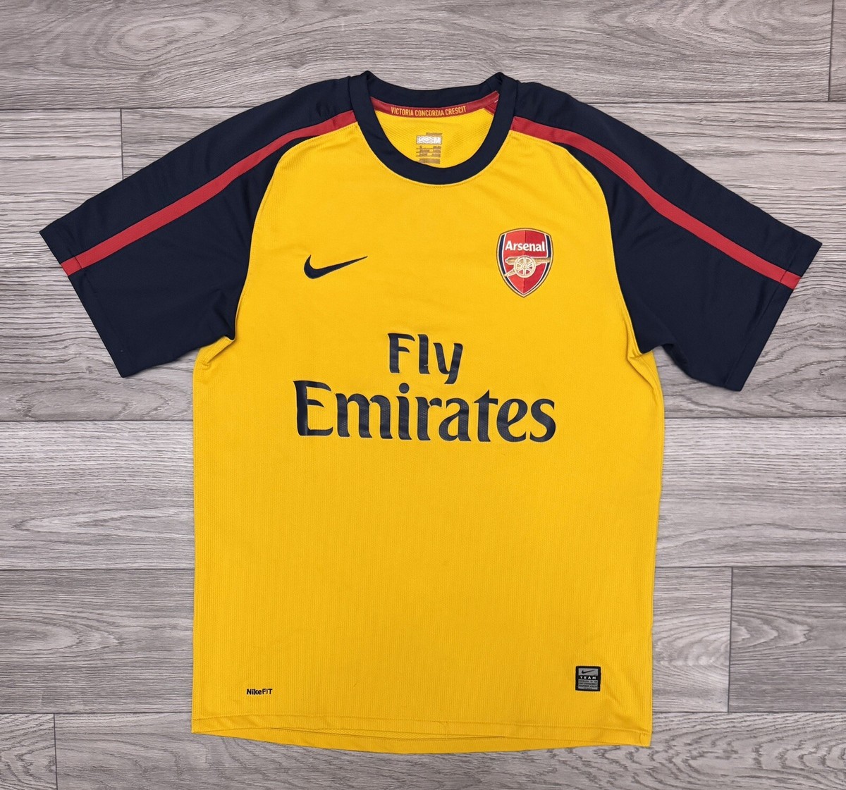 Arsenal Shirt 2008 2009 Yellow Away Football Jersey Soccer