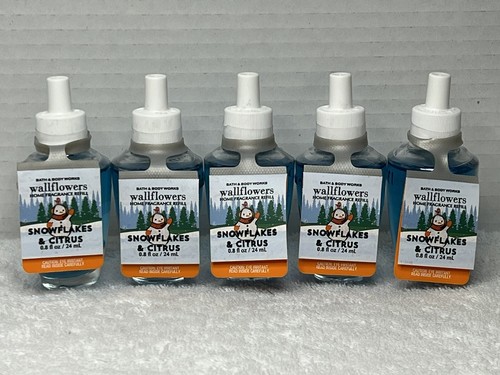 Bath & Body Works Lot/5 Snowflakes & Citrus Wallflowers Home Fragrance Refill