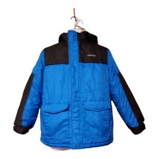 Mountain Xpedition Boys XL 14-16 Winter Coat W/Full Jacket Liner Blue Black Ski