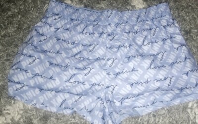 VSpink sleep Shorts brand new size large periwinkle logo