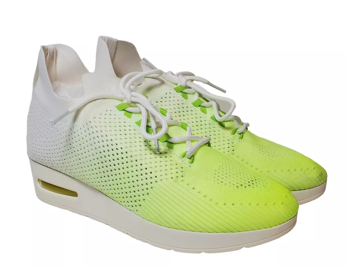 DKNY Wedge Sneakers Neon Green Women s Lace Up Casual Comfort