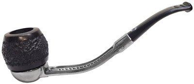 Falcon Standard Bent Stem Pfeife mit einer rustikalen dunklen Bulldog Bowl