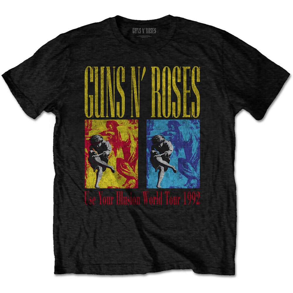 OFFICIAL LICENSED - GUNS N ROSES - USE YOUR ILLUSION WORLD TOUR T 