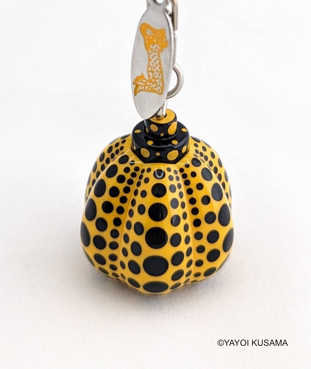 Yayoi Kusama Key Ring Pumpkin Charm yellow Naoshima From