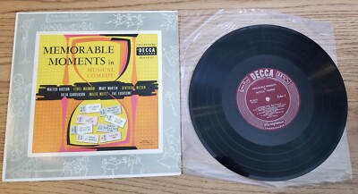 1951 VINYL RECORD~MEMORABLE MOMENTS IN MUSICAL COMEDY~DL6019 DECCA 33RPM NO SKIP