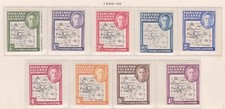 F192-36 1946-9 Falkland Island dependants 9stamps KGVI 1/2d to1/- Shilling MH AK