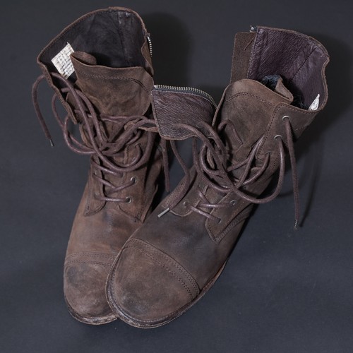 ALL SAINTS Mens Leather Boots UK9 US10 EU43 Suede Military Montgomery Side Zip - Picture 11 of 24