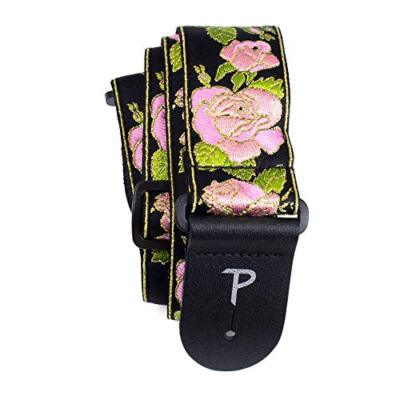 Perris Leather Guitar Strap - Flower Pattern Jacquard Ribbon  display picture 3