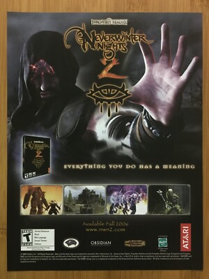Neverwinter Nights 2 PC 2006 Vintage Print Ad/Poster Official Forgotten Realms
