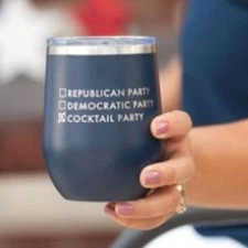 Cocktail Party Navy 12oz Insulated Tumbler