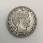 1909-O Barber Half Dollar 90% Silver Nice Condition Semi Key Date Coin