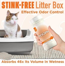 Pooph Cat Litterizer powder : Odor Eliminator, Pet Odor Control -New
