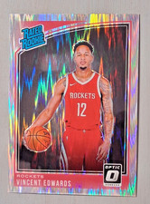 2018-19 Donrus Optic ~ Vincent Edwards ~ Rated Rookie Shock Prizm ~ 165 Rockets