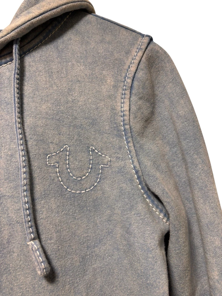 Sudadera con capucha True Religion de colección para mujer XS Y2K azul cremallera completa polar punto profundo años 90 Foto 2 de 4