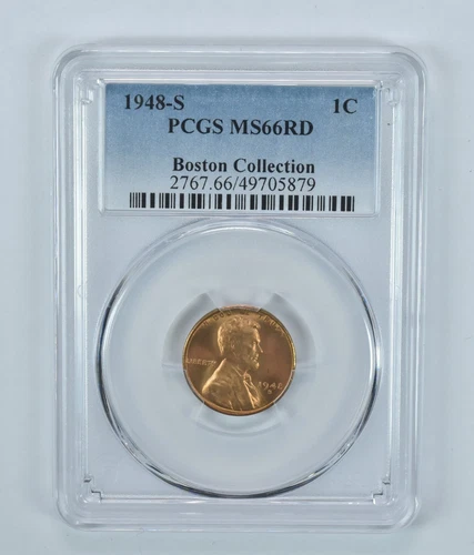 1948-S Lincoln Wheat Cent Boston Collection MS66 RD PCGS