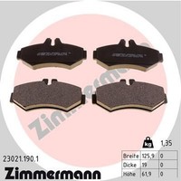 Zimmermann BremsbelÄGe Bremsbelagsatz Hinten MERCEDES-BENZ W463 Sprinter B903 VW