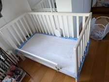Mamas & Papas Toddler Bed – White – With Side Rail – Good Condition