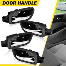 Inner Door Handle Frontrear Fit 2003-07 Honda Accord Sedan Chromeblack