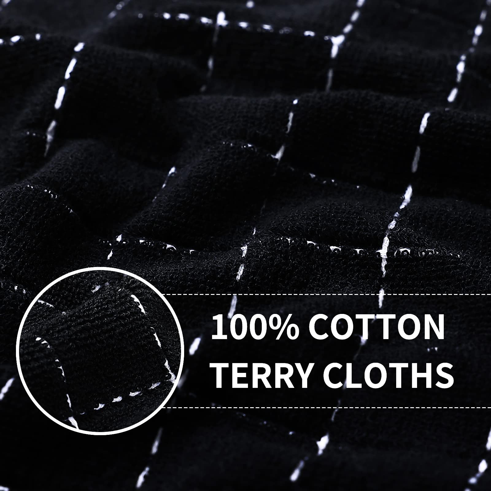 100% Cotton Terry Cloth Kitchen Towels Super Soft and Absorbent Dish Towels...