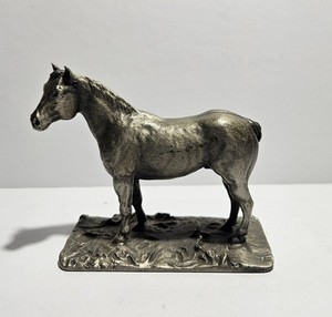 Vintage Hudson Pewter Horse Figurine  1976