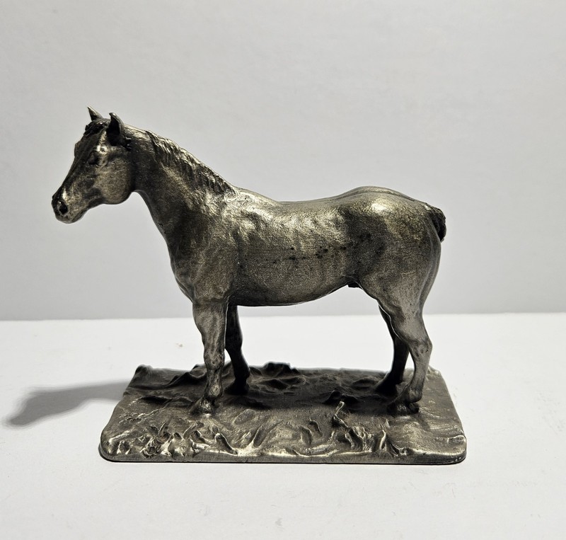 Vintage Hudson Pewter Horse Figurine  1976