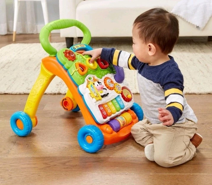 Andador de aprendizaje sentado a pie VTech - naranja Foto 3 de 4