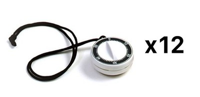 Norpro 60-Minute Plastic Timer on a Rope with Magnet on Back, White (12-Pack)