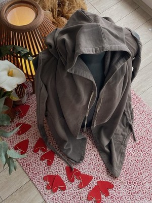 Rick Owens DRKSHDW  Mountain Wizard  Hooded Asymmetric Vest, Italy, Dust