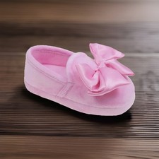 Wonder Nation Toddler Girls Slippers-Pink-Bow-Size 7-8 NWT