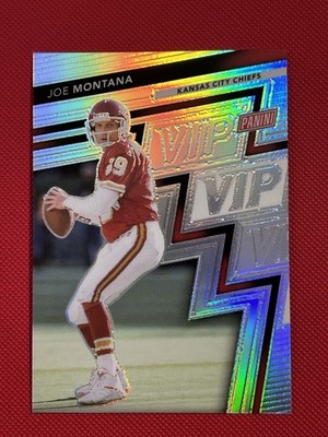 Joe Montana 2025 Panini NSCC Gold Pack VIP Silver Prizm #28 KC Chiefs