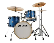Sonor AQX Jazz 4-pc Shell Pack w/ 18" Kick - Blue Ocean Sparkle