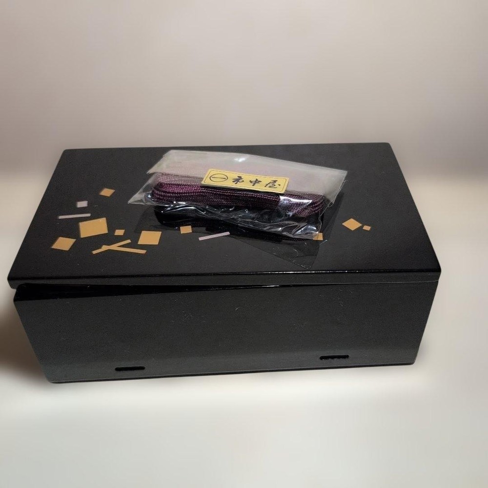 Jubako Bento Box Japanese Lacquerware Jubako black gold pattern Jubako Bento Box Japanese Lacquerware Jubako black gold pattern