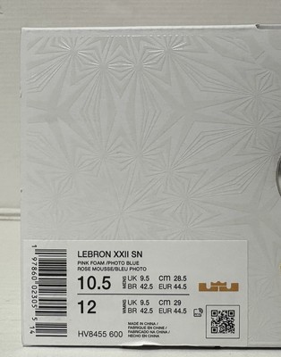 LeBron XXII SN Box Label - Pink Foam / Photo Blue Nike LeBron XXII SN GS Pink Foam / Photo Blue | KicksOnFire main image 4