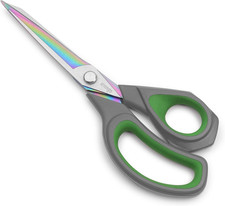 Professional Sharp Fabric Scissors - Titanium Coated Forged Steel Heavy Duty She