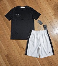 NEW Nike Youth Big Boy Unisex Dri-fit Tee Drawstring Short Set YL