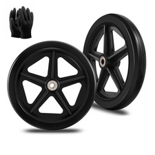 2Pcs 8 Inch Replacement Wheelchair Wheels for Walkers - Environmentally Frien...