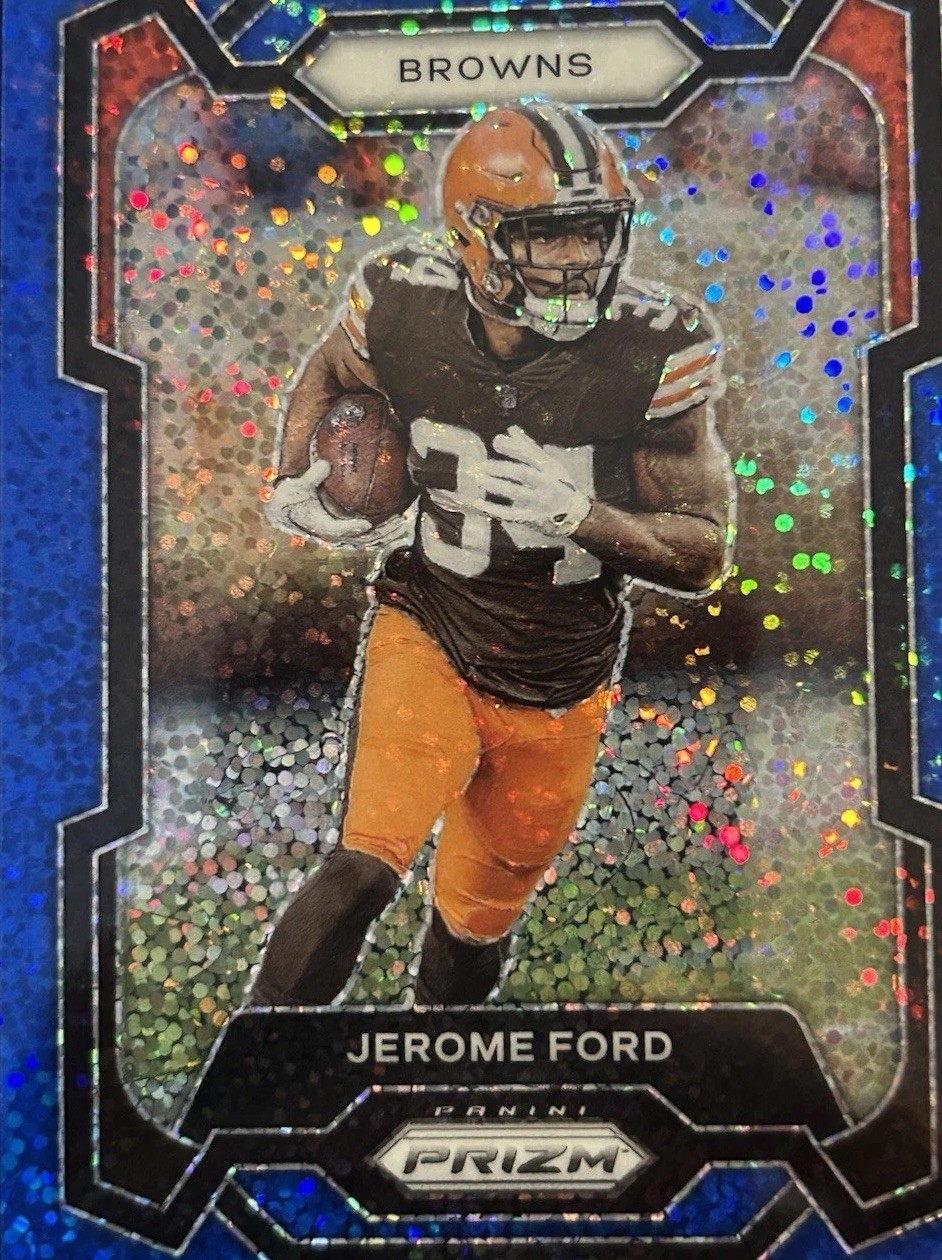 Jerome Ford Blue Sparkle Prizm /96 #66 Browns 2023 Panini Prizm SP