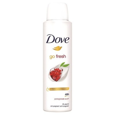 34,39 /L- 6er Pack Dove Deospray Go Fresh, Antitranspirant-Granatapfelduft-150ml