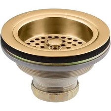   KOHLER K-8799-2MB Duostrainer Sink Drain Strainer Vibrant Brushed Modern Brass