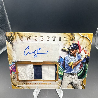 #ad Chandler Simpson Patch Auto 2025 Topps Inception 19 50 RC $100.00