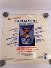 Affiche ancienne "Série sonore du Parlement" concerts gratuits NYC du 28 juin au 23 août