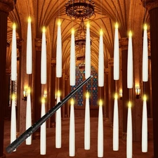 20PCS Floating Candles with Wand, Hanging Candles, Flickering Warm Light Tape...