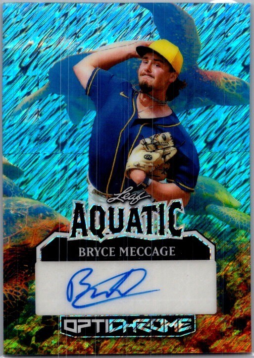 2025 Leaf Bryce Meccage Optichrome Baseball Aquatic 1/1 Auto