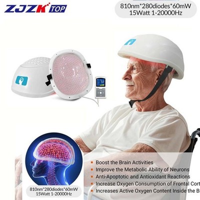 810nm LED Red Light Therapy Photobiomodulation Brain Helmet Parkinson Alzheimer