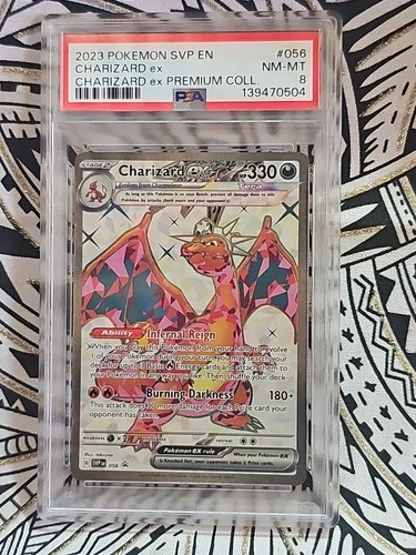 Charizard EX 2023 Pokémon SVP EN Premium Collection #056 PSA 8 NM (504)