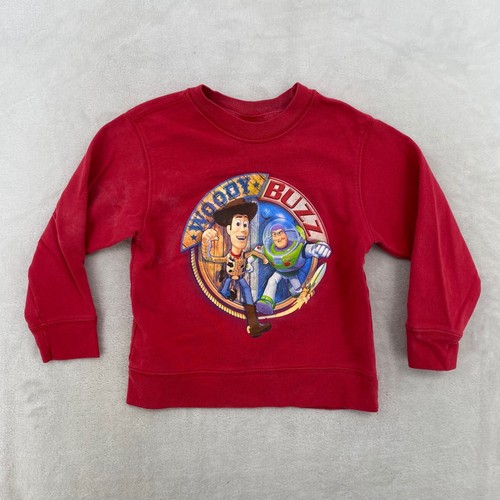 Disney Store Kids Toy Story Woody Buzz Lightyear Red Sweatshirt Size 4