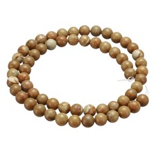 50pcs Wooden Grain Yellow Gemstone Natural Stone Beads 6mm Round Loose Bead