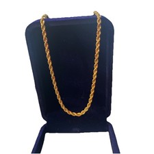 Vintage 14k Gold filled rope chain necklace 16in.